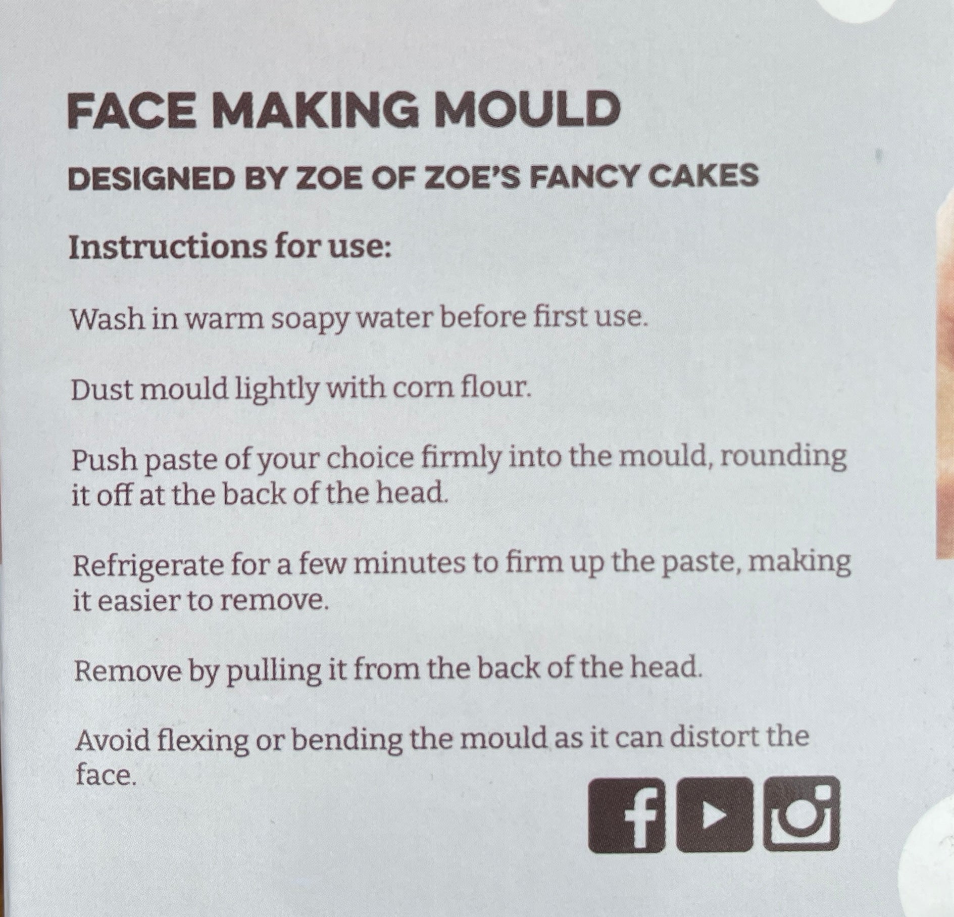 Johnny Face Mould - Medium