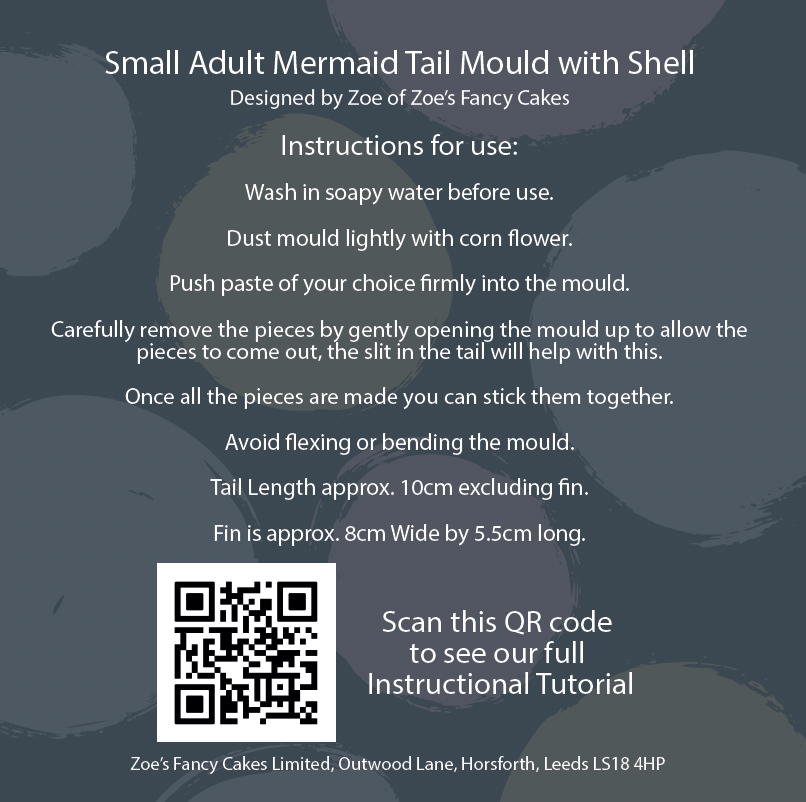 Small Mermaid Tail Mould with Starfish